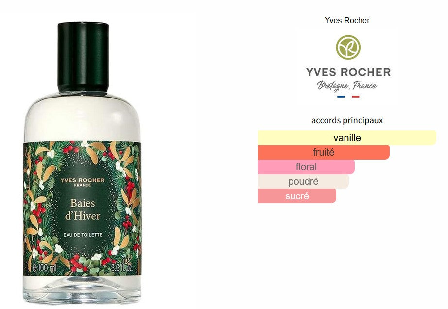 Yves Rocher Baies d'Hiver - Échantillon de Parfum 5ml/2ml - Format de Voyage Abordable