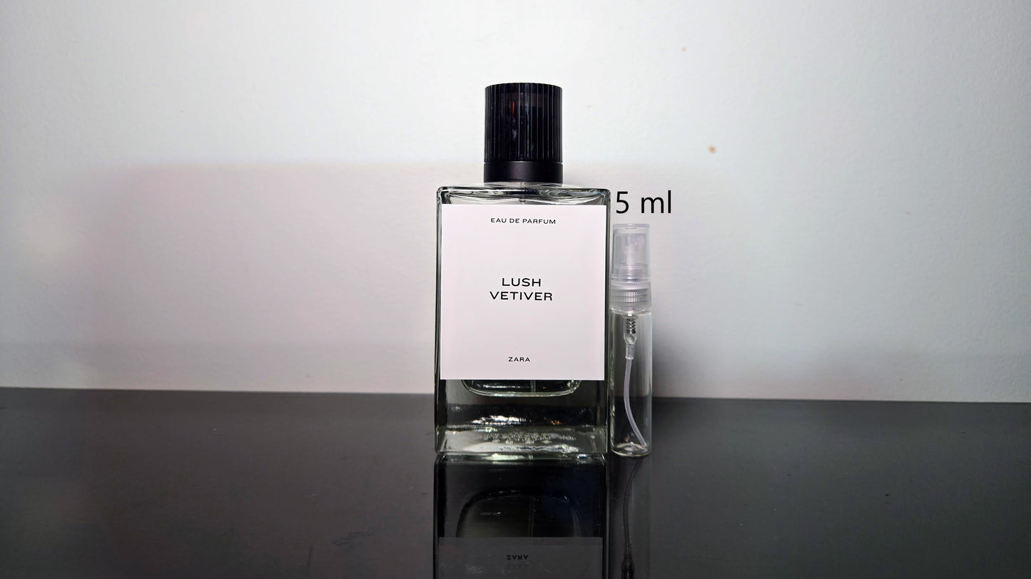 Zara Lush Vetiver - Perfume Sample 5ml/2ml - Affordable Travel Size